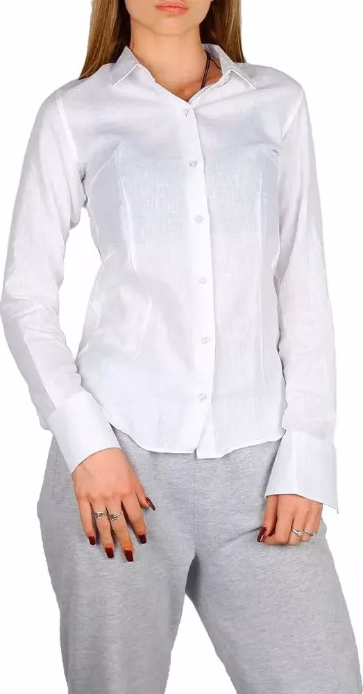 Made in Italy White Cotton Dress Shirt