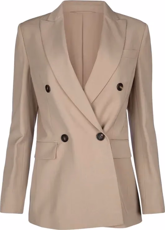 Brunello Cucinelli Beige Virgin Wool Blazer