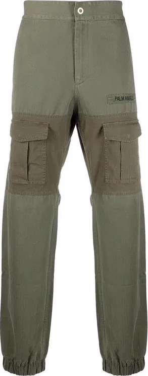 Palm Angels Bicolor Cotton Cargo Pants