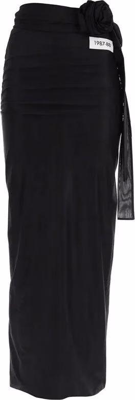 Dolce & Gabbana Black Elastane Long Skirt