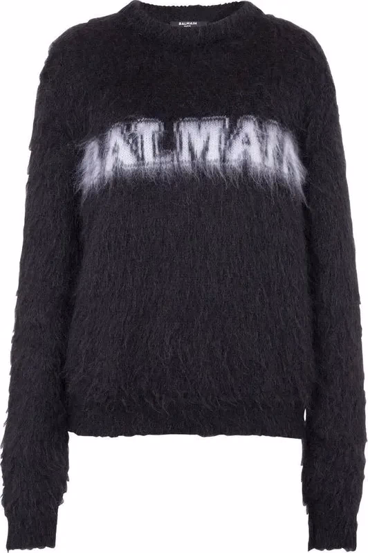 Balmain Black Mohair Sweatshirt