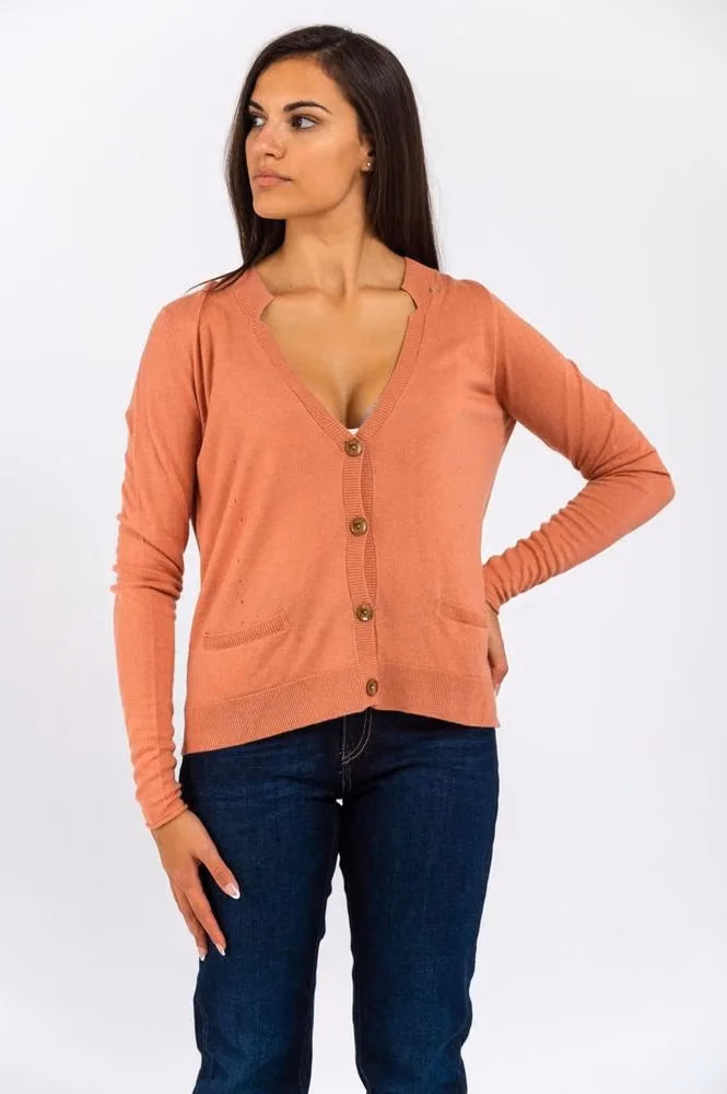 Gas Pink Viscose Cardigan