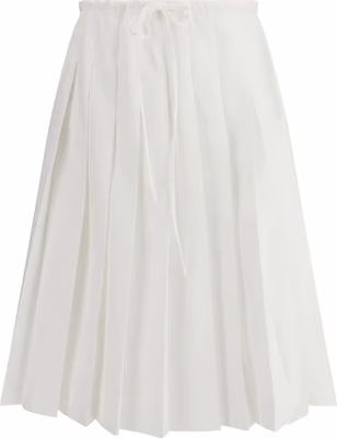 White Cotton Long Skirt
