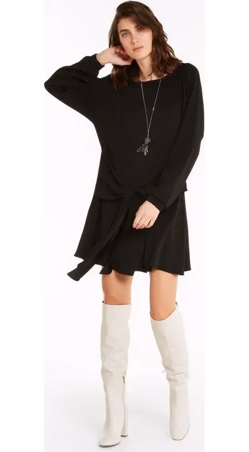 Patrizia Pepe Black Viscose Casual Dress