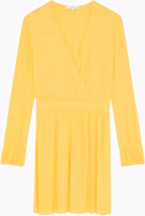 Patrizia Pepe Yellow Viscose Casual Dress