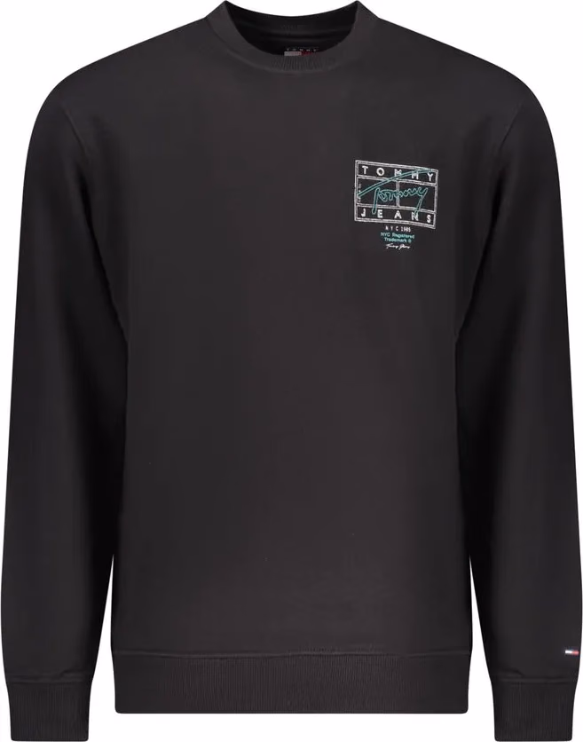 Tommy Hilfiger Black Cotton Men Sweatshirt