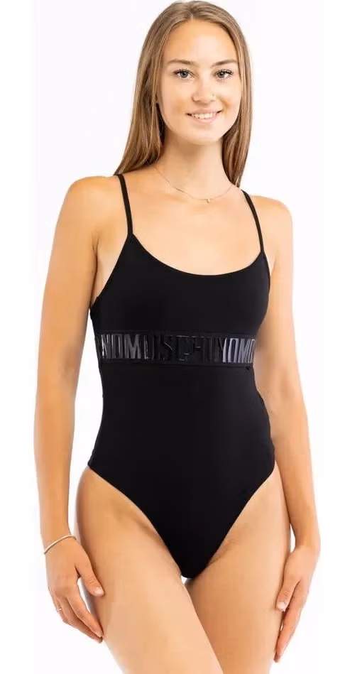 Moschino Black Cotton Bodysuit