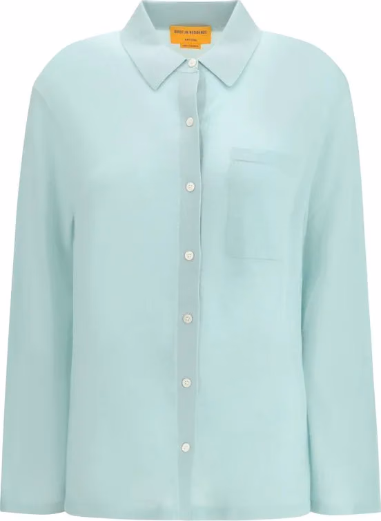 Guest in Residence Blue Cashmere Dress Shirt