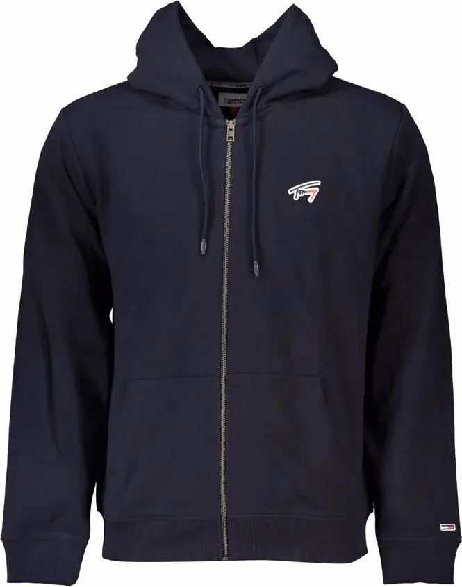 Tommy Hilfiger Blue Cotton Men's Hooded Sweatshirt