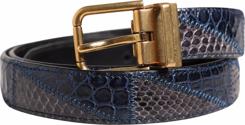 Dolce & Gabbana Men Multicolor Leather Metal Buckle Belt