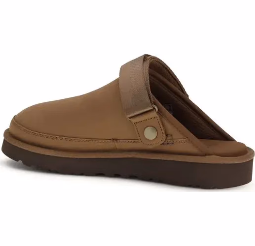 UGG Brown Calf Leather Bos Taurus Mules