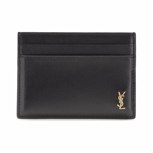 Saint Laurent Black Calf Leather Bos Taurus Wallet