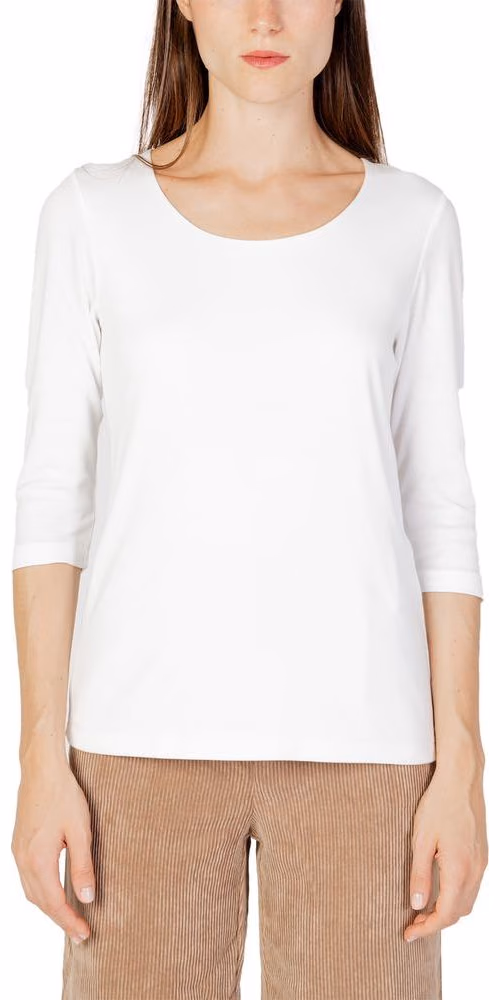 Street One Cream Cotton Long Sleeve T-Shirt