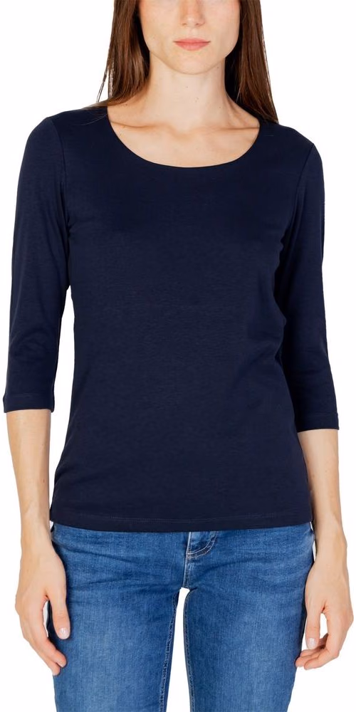 Street One Blue Cotton Long Sleeve T-Shirt