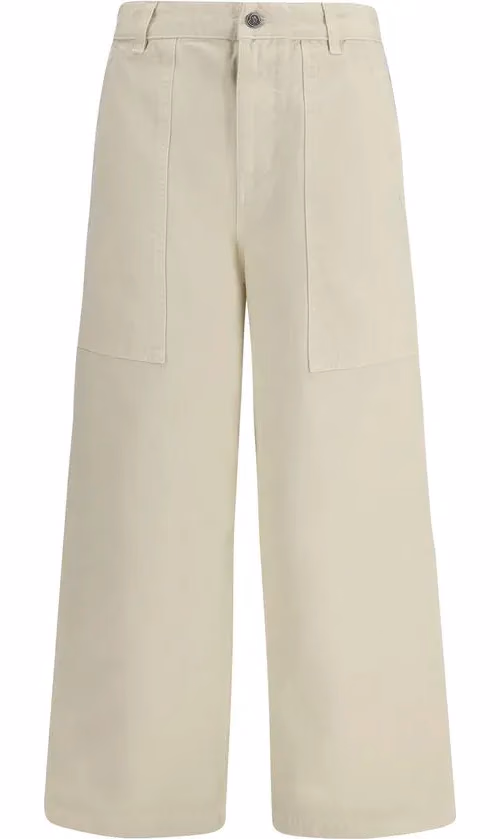 Moncler Beige Cotton Casual Pants
