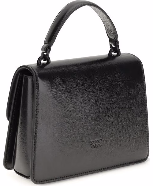 PINKO Black Goatskin Handbag