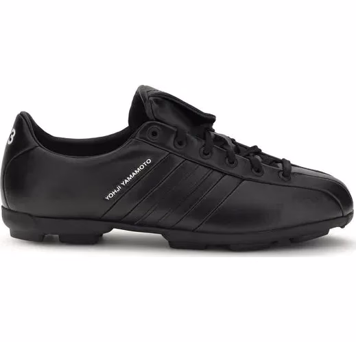 Y-3 Black Calf Leather Bos Taurus Athletic Sneakers