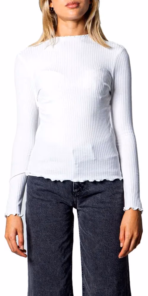 Only White Polyester Turtleneck