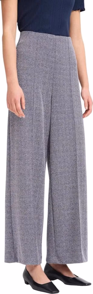 ICHI Blue Polyester Casual Pants
