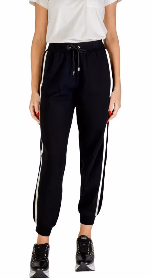 Liu Jo Black And White Cotton Joggers (Workout Pants)
