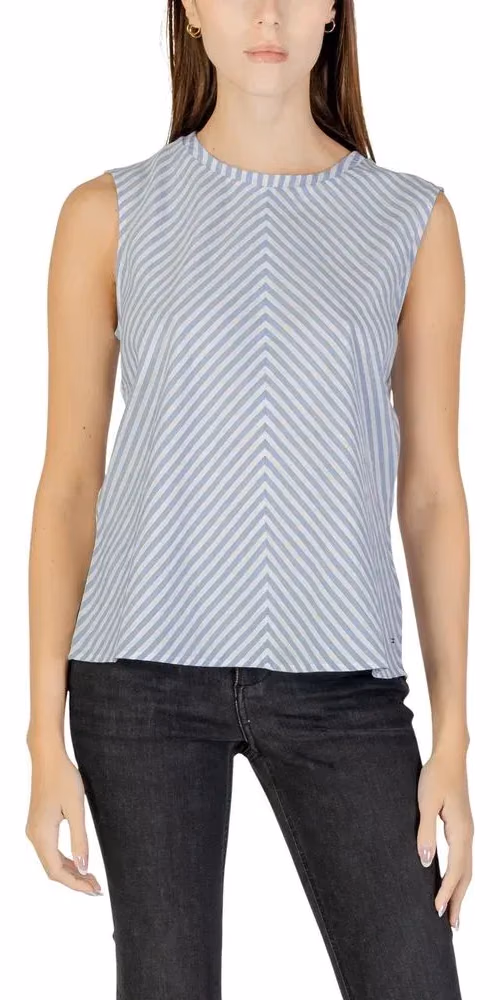 Tommy Hilfiger Jeans Blue Cotton Tank Tops