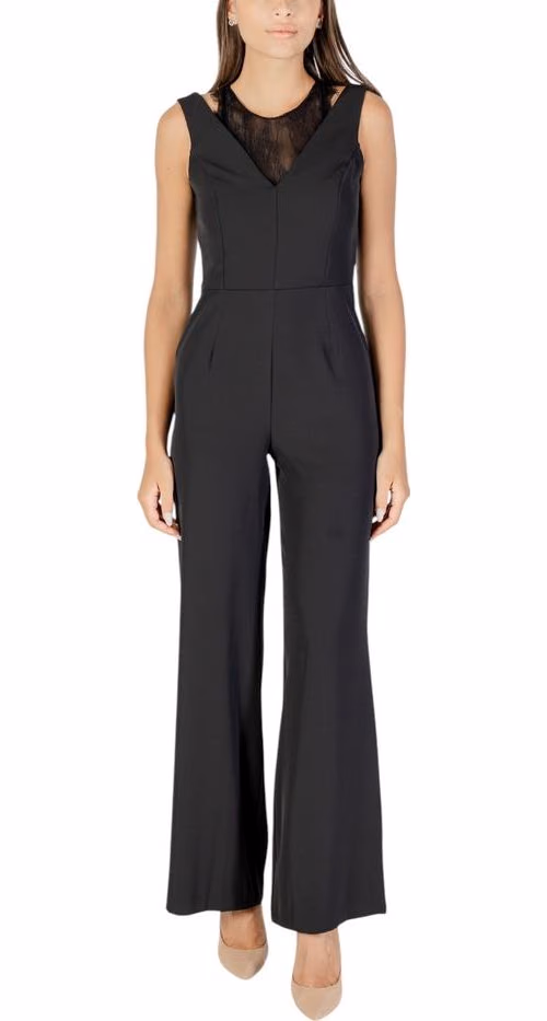 Rinascimento Black Polyester Jumpsuit