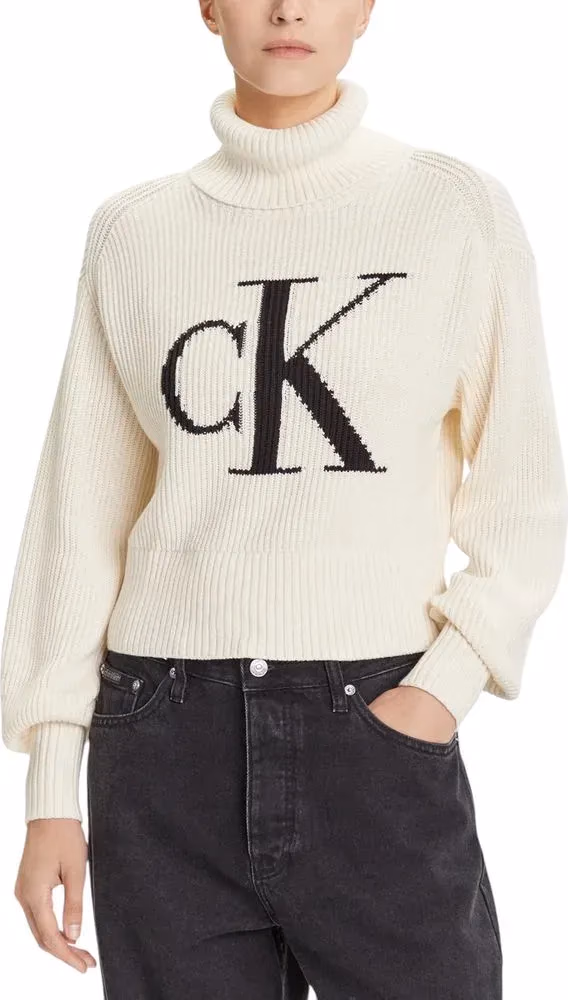 Calvin Klein Jeans Beige Cotton Sweatshirt