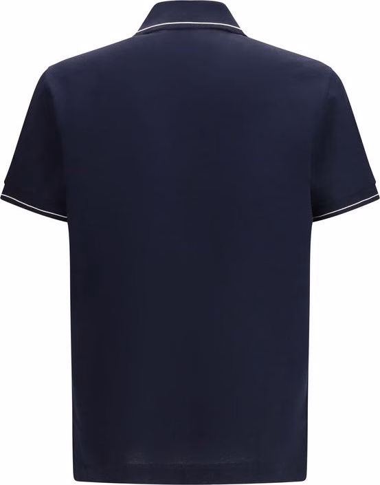 Ferragamo Blue Cotton Polo Shirt