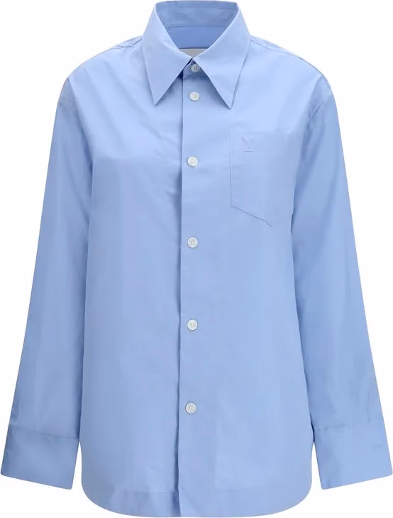 Ami Paris Blue Cotton Dress Shirt