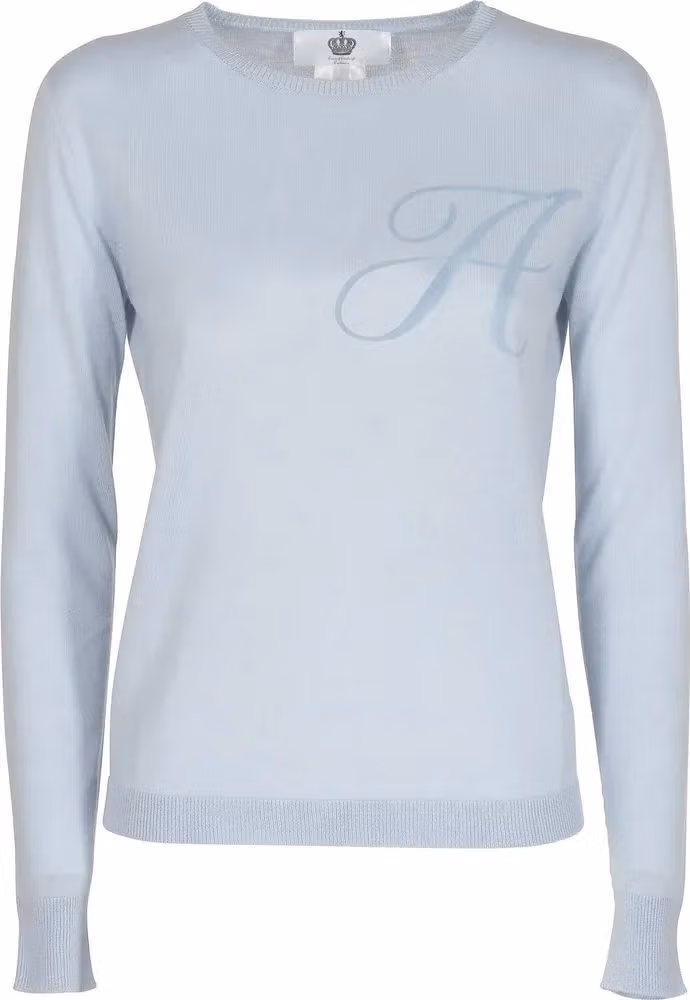 Crown of Edinburgh Cashmere Blue Cashmere Sweatshirt