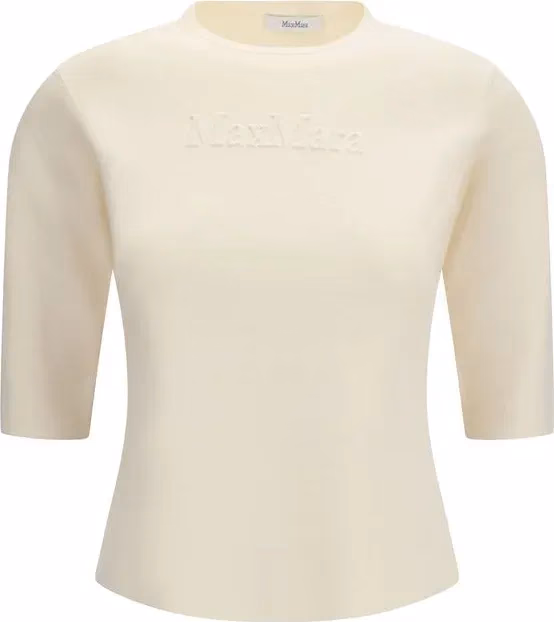 Max Mara Pure Beige Viscose T-Shirt