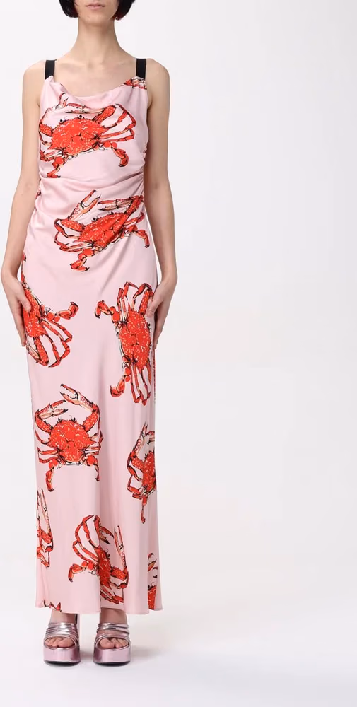 MSGM Multicolor Silk Casual Dress