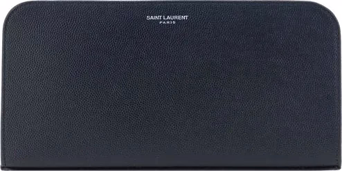 Saint Laurent Black Calf Leather Bos Taurus Wallet