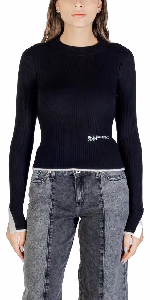 Karl Lagerfeld Black Viscose Sweatshirt