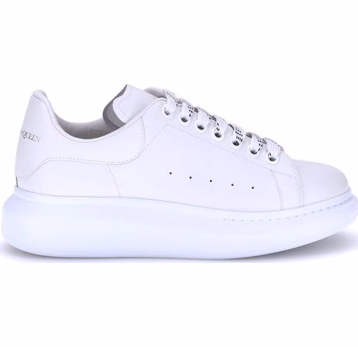 Alexander McQueen White Calf Leather Bos Taurus Platform Sneakers