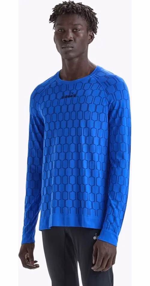 Diadora Blue Polyamide Long Sleeve T-Shirt