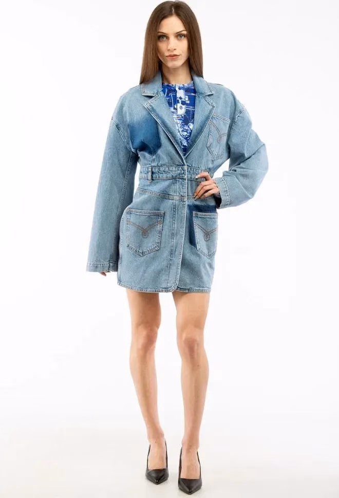 Moschino Multicolor Cotton Denim Jacket