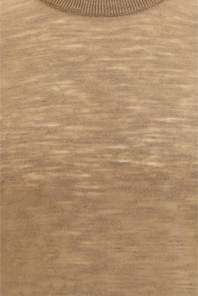 Brooksfield Beige Linen Shortsleeve Shirt