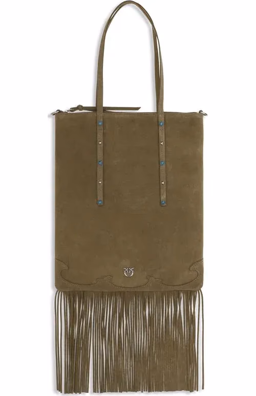 PINKO Bicolor Calf Leather Bos Taurus Shoulder Bag