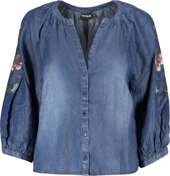 Desigual Blue Lyocell Women's Shirt