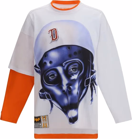 PDF Channel White Cotton Long Sleeve T-Shirt