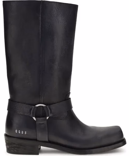 Golden Goose Black Calf Leather Bos Taurus Ankle Boots