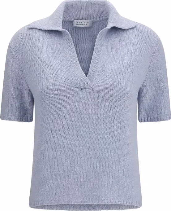 Gabriela Hearst Blue Cashmere Polo Shirt