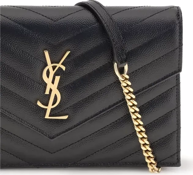 Saint Laurent Black Calf Leather Bos Taurus Wallet