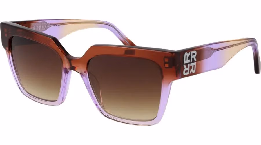 Replay Purple Plastic Sunglasses