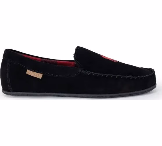 Ralph Lauren Black Faux Fur Slippers