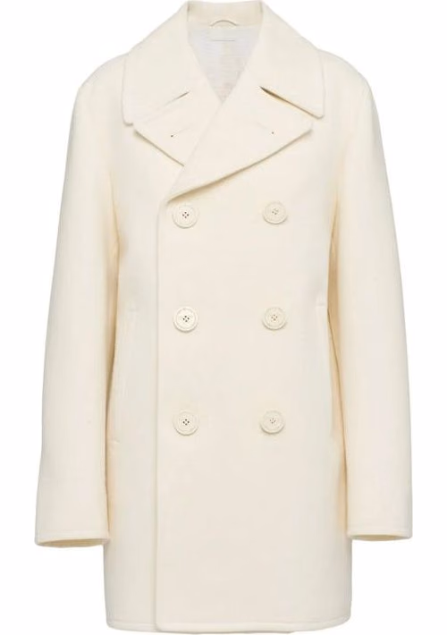 Prada White Wool Coat