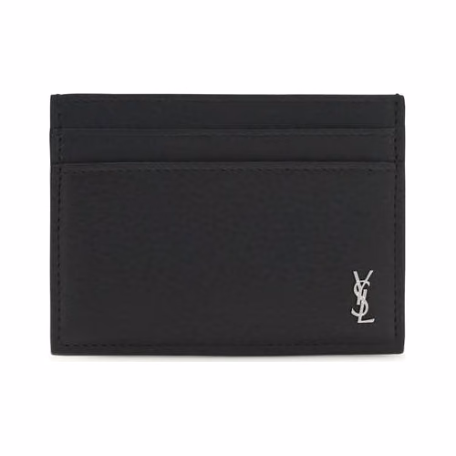 Saint Laurent Black Calf Leather Bos Taurus Wallet