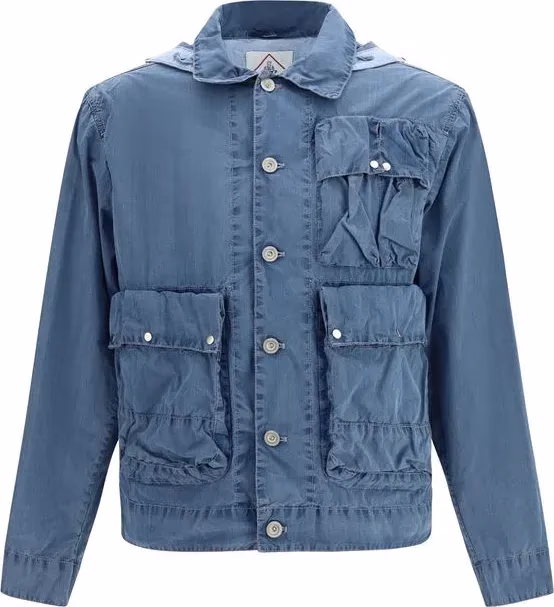 C.P. Company Blue Cotton Full-Length Jacket