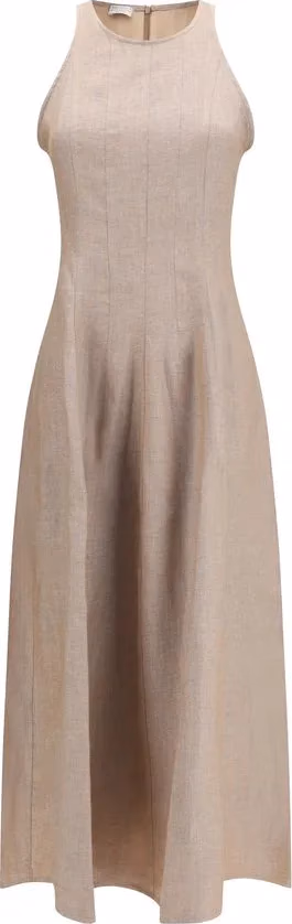 Brunello Cucinelli Beige Linen Casual Dress